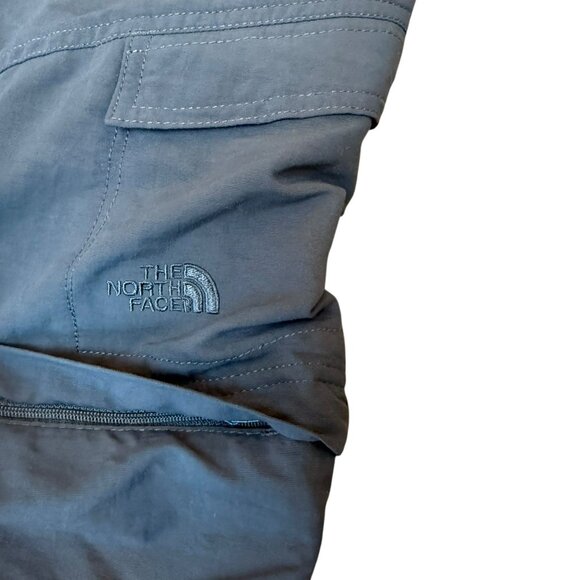 The North Face Convertible Pants Womens 12 Grey Hiking Outdoor Zip Off Nylon - Picture 4 of 8